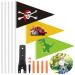 Lets Joy 3 pieces bicycle pimp for children pennant bicycle children children safety pennants pennant rod safety pimp with fastening angle bicycle pimp bicycle accessories bike flag