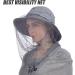 USHAKE Safari Hat with Hidden Net Mesh - Grey | Sun Protection Bucket Hat for Outdoor Activities - Buy Online on SooperMarket.com