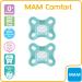 MAM Comfort Schnuller Set of 2 | Small & Lightweight Baby Pacifiers for Newborns | 100% Silicone | Soft MAM Skin | Includes Pacifier Box | 0+ Months | Mint Green - Buy Online on SooperMarket.com