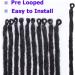 Leeven 18 Inch Dreadlock Extension - 10 Strands Synthetic Reggae Dreads in Black /1B - Buy Online on SooperMarket.com
