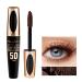 MIESCHER Brown Mascara for Eyelashes  Colored Waterproof Mascara Long Lasting Thick Eye Lash Mascara  5D Silk Fiber Lash Mascara Smudge-Proof Volumizing  Lengthening  Curling  Defining  Color Mascara Makeup Eye Lashes Pa...