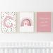 Pompom Prints Set of 3 Girls Bedroom Prints Rainbow Nursery Prints Scandi Boho Style Nursery Decor Playroom Prints Picture Frames not Included (A3 C) A3 C