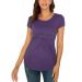 Love2Mi Nursing Shirt Women's Maternity Stop Maternity Maternity Nursing Maternity Top Layered Design Wrap Layer S-purple M