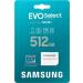 Samsung EVO Select 512GB Micro SD Memory Card + Adapter | 130MB/s | Full HD, 4K UHD, UHS-I, U3, A2, V30 | Expand Storage for Android, Tablets, Nintendo Switch - Buy Online on SooperMarket.com