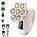 Electric Razor for Women 7D Facial Hair Removal 5-in-1 Wet/Dry Bikini Trimmer Electric Shaver for Women Rechargeable Face Shaver for Arms Legs Armpit Pubic Area Painless Womens Grooming Kit