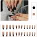 Luvadeyo 24Pcs Press on Nails - Medium Length Acrylic Ballet French Dragon Nails | Fast International Shipping - Buy Online on SooperMarket.com