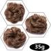 Silk-co Curly Hair Bun Scrunchie in Light Brown - 35g Synthetic Hair Extension - Buy Online on SooperMarket.com