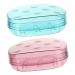Ciieeo 2pcs Soap Dish Holder Soap Container Soap Box Portable