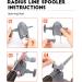 Teamaze Portable Fishing Line Spooler | Adjustable Line Counter for Spinning & Casting Reels | Grey Fish Shape Design - Buy Online on SooperMarket.com