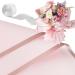 LEMEOSO 20 Sheets Pure Flower Wrapping Paper Waterproof Florist Bouquet Supplies Gold Edge Thicken Floral Paper Packaging with Ribbon for Wedding Birthday DIY Crafts Gift 22.8x22.8 Inch(Pink)