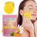 Turmeric Cleansing Pad for Gentle Skincare Daily Cleaning Exfoliation Compressed Facial Sponge Turmeric Kojic Acid Cleansing Pad (40pcs) Yellow