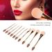 10pcs Pink Gold Makeup Brush Set - Face & Eyeshadow Brushes for Powder Cream & Liquid Makeup - Buy Online on SooperMarket.com