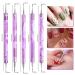 TOROKOM 19 Pcs Nail Art Brushes Set - Acrylic & UV Gel Polish Painting Brushes and Tools (Purple) - Buy Online on SooperMarket.com