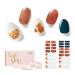 NAILOG Semi Cured Gel Nail Strips 34 pcs Salon-Quality Gel Nail Stickers Long Lasting Nail Wraps for Women with Soft Gel Finish Animal Print Bear with Me