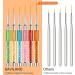 Saviland 6Pcs Nail Art Liner Brush Set with Crushed Diamond Rhinestone Handle - Sizes 7/9/11/13/15/21mm - Ideal for Nail Design and Painting - NO.1 Nail Art Brushes - Buy Online on SooperMarket.com