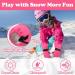Sarfel Waterproof Toddler Mittens | Kids Snow Gloves for Baby Winter | 2-3 Years | Hot Pink - Buy Online on SooperMarket.com