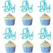 ALISSAR 24-Pack Glitter Blue Oh Boy Cupcake Toppers Cupcake Topper Picks for It'a A Boy Baby Shower Party Decoration Supplies - Buy Online on SooperMarket.com