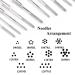 Yugui 50Pcs Stick and Poke Needles - Mixed Sizes 3RL, 5RL, 7RL, 9RL, 3RS, 5RS, 7RS, 9RS, 5M1, 7M1 - Buy Online on SooperMarket.com