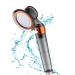 Shower Head with Switch Control - Water Saving Soft Spray Showers - Purifying Filtration Mineral Stone Beads - Helps Dry Skin & Hair Loss (Orange)