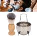 Men's Shaving Brush Set | Beard Brush Metal Holder & Soap Dish | Premium Grooming Essentials - Buy Online on SooperMarket.com