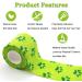 Dog Vet Wrap: 8 Rolls Self Adhesive Bandages for Paws - Breathable & Stretchable Fabric for Sprains & Swelling in 4 Colors with Paw Pattern - Buy Online on SooperMarket.com