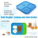 Licky Mats Slow Feeder for Dogs Premium Lick Pad with Suction Cups for Dog Anxiety Relief Slow Feeder Dog Bowls Bathing Grooming and Training 2 Pack (Blue Green) - Buy Online on SooperMarket.com