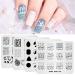 Nail Stamping Plate 4 Piece Set Leaf Watermelon Gem Pattern Template Image Nail Art Stamper Scraper Nail Polish DIY Tool 53