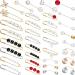 35 Pieces Faux Pearl Brooch Pins Sweater Shawl Pins Neckline Safety Pin Artificial Pearls Brooch White Pearl Safety Pins for Women Girls Clothing Dresses Decoration Accessories (Simple Color)
