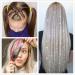 Silver Fairy Hair Tinsel 600 Strands | Heat Resistant Extensions for Christmas & New Year Party - Buy Online on SooperMarket.com