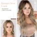 Invisible Wire Hair Extensions Clip in | Natural Wavy Synthetic Hair | Adjustable Size | Secure Clips | Long Curly Hair Pieces for Women | 20inch Ombre Dirty Blonde with Dark Root - Buy Online on SooperMarket.com