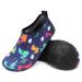 JIASUQI Kids Boys Girls Water Shoes Quick Dry Barefoot Aqua Socks for Beach Swimming Pool 10.5/11 UK Child Navy Color Dinosau