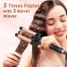 5 in 1 Wand Curling Iron Set - Kinked Curls Flat Iron & 3 Ceramic Barrels - Fast Heat Rose Gold Hair Waver Curler - Buy Online on SooperMarket.com