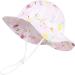 LANGZHEN Baby Girls Beach Sun Protection Hat - Adjustable Wide Brim Toddler Kids Hat for Summer Play - Flamingo-Pink+White -Strawberry 6-12 Months - Buy Online on SooperMarket.com