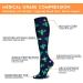 QUXIANG Compression Socks 15-20 mmHg for Women & Men - Medical Grade for Running, Nursing, Travel - Large-X-Large, 015 Black/Blue/Red/Green/White/Pink - Buy Online on SooperMarket.com