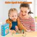 Norbase Montessori Busy Board with LED | Educational Toys for Kids 1-3 Years | Perfect Wooden Gifts for Young Girls - Buy Online on SooperMarket.com