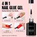 TOMICCA Nail Tips and Glue Gel Kit - 500PCS Coffin Soft Gel Tips + UV LED Lamp + 15ML 4 In 1 Nail Glue Gel - Professional Acrylic Nail Extension Kit for Easy DIY Nail Art - Buy Online on SooperMarket.com