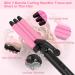 Mini 3 Barrel Curling Iron - 1/2 Inch Beach Waves Wand for Travel | Dual Voltage Ceramic Tourmaline Crimper - Pink - Lightweight & Easy to Use - Buy Online on SooperMarket.com