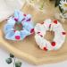 12 Pcs Cute Strawberry Hair Scrunchies - Elastic Hair Bands for Women and Girls - Buy Online on SooperMarket.com