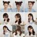 Limtula 2pieces Colorful Ribbon Bowknot Hair Scrunchies Elastic Hair Ropes Ponytail Holder Festival Woman Hair Supplies Black - Buy Online on SooperMarket.com