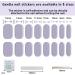 Lilac Gel Nail Strips - 16PCS Self Adhesive Wraps with File & Stick - UV/LED Lamp Required - Buy Online on SooperMarket.com