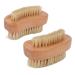 Double-Sided Wooden Nail Brush - Natural Bristle Hand & Fingernail Cleaner | Eco-Friendly Manicure & Pedicure Accessories for Men & Women - Buy Online on SooperMarket.com