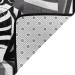 Black and White Striped Kitten Flannel Non-Slip Floor Mat - 63x48 Inches Comfortable & Lint-Free Perfect for Home & Office - Shop Internationally - Buy Online on SooperMarket.com