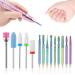 14-Piece Professional Nail Drill Bits Set | Acrylic Carbide & Ceramic | Electric Nail Drill Kit for Home & Salon | Cuticle Polishing & Diamond Efile Accessories - Buy Online on SooperMarket.com