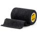 24 Rolls SPORTTAPE Self-Adhesive Football Sock Tape | 7.5cm x 4.5m - Black | Cohesive Bandage - Pet & Vet Wrap for Dogs & Horses | Compression Bandage Shin Pad Tape Football Ankle Tape Black 7.5x450 cm (Pack of 24)