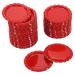 PATIKIL 1 Inch Flat Decorative Bottle Caps 50 Pack Craft Bottle Pendant Trays Double Sides Printed for DIY Pendants Craft Scrapbooks Red