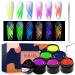 6 Colors Luminous Spider Gel, Glow In The Dark Nail Art Drawing Gel for Line, Painting Elastic Drawing Spider Gel for Nail Art, Soak off UV LED Nail Gel, DIY Nail Art Manicure with Brushes