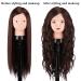 Beauty Star 23.5 Mannequin Head with 80% Real Human Hair + Table Clamp Holder & DIY Hair Styling Set - Dark Brown - Buy Online on SooperMarket.com