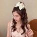 Bow Tie Hair Barrettes Vintage Layers Bow Knot Claws Large Hair Clips Accessories for Women Girls (Beige) - Buy Online on SooperMarket.com