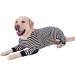 Large Dog Clothes Dog Pajamas Jumpsuit Flexible Breathable Zipper Soft Cotton Striped Dog Jumpsuit Costume Apparel for Medium Dogs Large Dogs (7-Back length-55cm Black) 7--Back length--55cm Black - Buy Online on SooperMarket.com