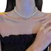 OralGos Elegant Pearl Necklace | Sparkling Bowknot Fashion Jewelry for Any Occasion - International Shipping - Buy Online on SooperMarket.com